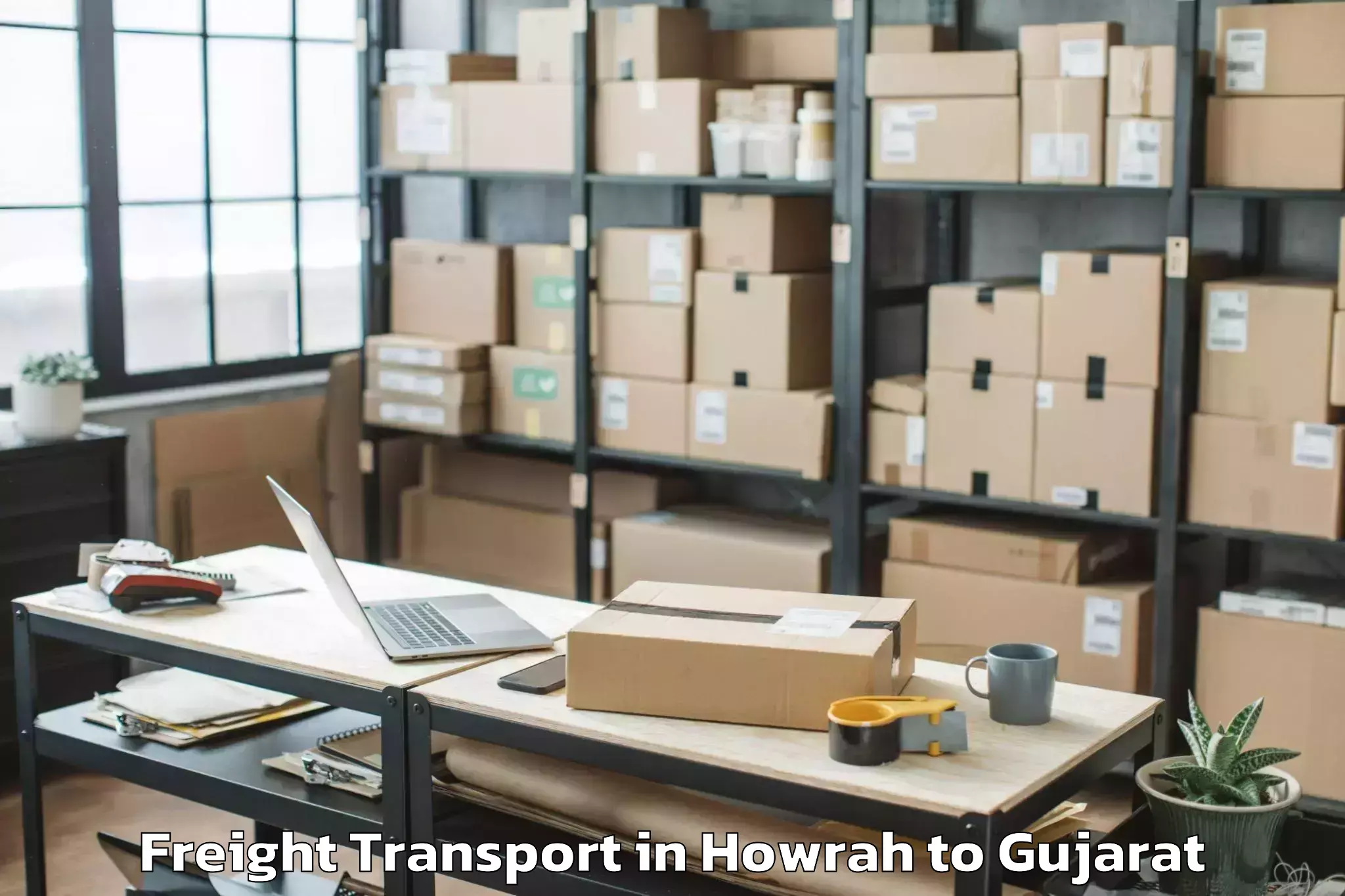 Top Howrah to Pardi Freight Transport Available